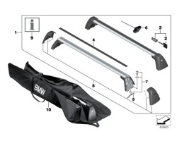 Roof crossbar railings RENAULT CAPTUR II MITSUBISHI ASX 8201726817