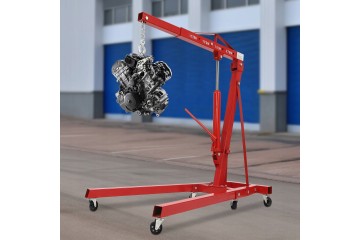 Red Folding Hydraulic Crane Carbon Steel Iron Alloy Steel 0 2 1m 0 6 89ft Customs tariff code 87149300