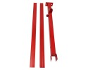Red Folding Hydraulic Crane Carbon Steel Iron Alloy Steel 0-2.1m/0-6.8
