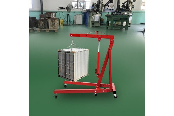 Red Folding Hydraulic Crane Carbon Steel Iron Alloy Steel 0-2.1m/0-6.8