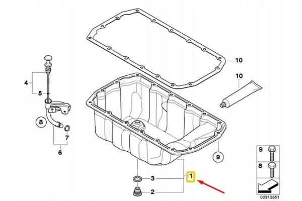 MINI COOPER R56 Engine oil pan 11137550483 7550483 ORIGINAL Catalog number of the part 11137550483