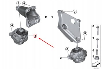 Soporte Motor Derecho BMW X3 F25 6799608 22116799608 - ORIGINAL