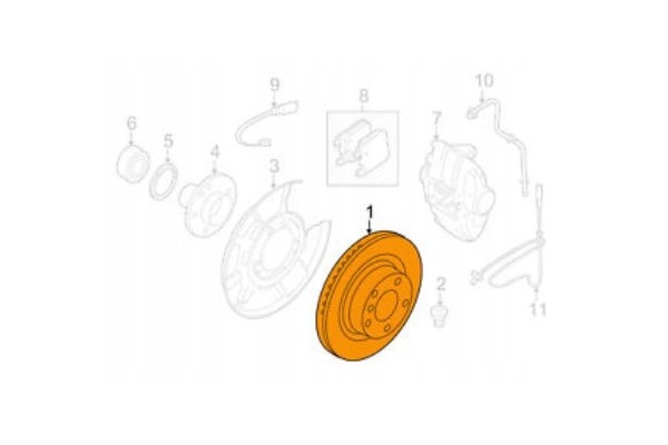 BMW 4 GRAN COUPE F36 Rear brake disc 34206894382 6894382 Quality of parts according to GVO O original with manufacturer s logo O