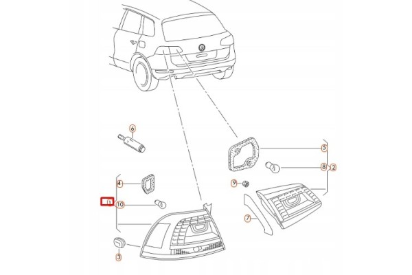 VAG 7P6 945 207 B COMBINED REAR LAMP