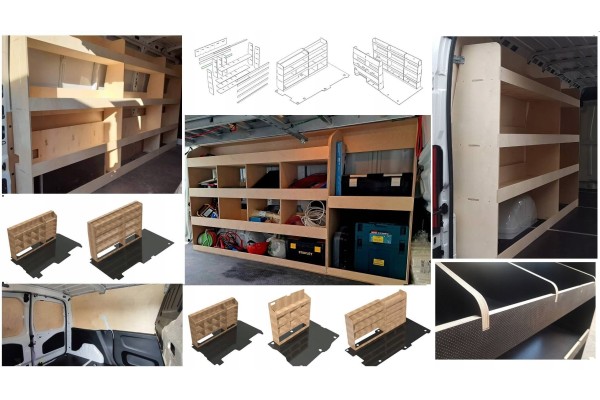 Estante incorporado 1200x1146 mm para Peugeot Partner, Citroën Berlin
