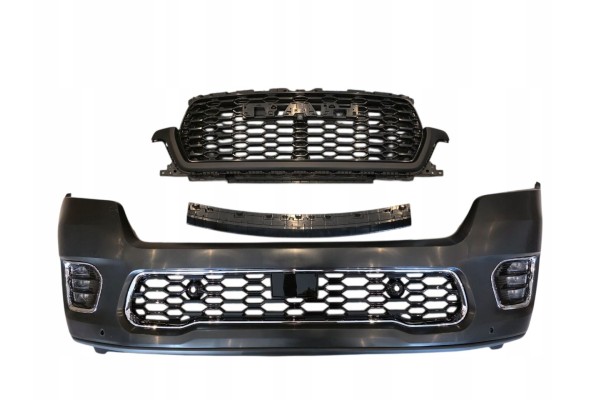 DODGE RAM 1500 2025 2026 BUMPER TUNGSTEN SET WITH GRILL COMPLETE