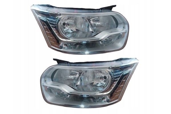 SET OF HEADLIGHTS FORD TRANSIT 2014 2024 LED DEPO