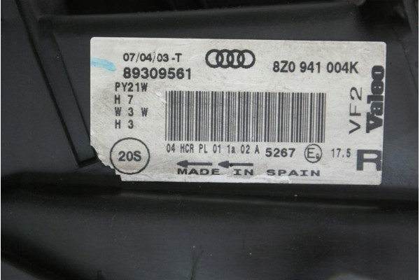 VALEO REFLECTOR AUDI A2 02 00 08 05 LE Version European