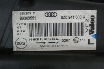 VALEO REFLECTOR AUDI A2 02 00 08 05 LE Installation side left