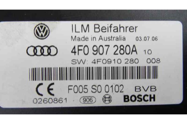 Módulo electrónico, Audi A6 Berlina (4F2) 3.0 TDI Quattro (171kW) 2007, 4F0907280A