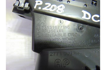 Rejilla aireadora, Peugeot 208 GT Line 2016, 9673131677