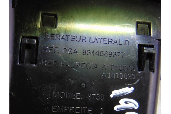Rejilla aireadora, Peugeot 407 Coupé Pack 2006, 9644589377