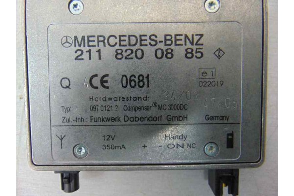Antena, Mercedes-benz Clase e (Bm 211) Berlina E 220 Cdi (211.006) 2006, 2118200885