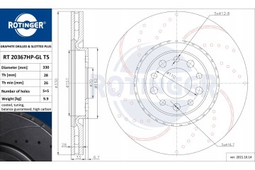 ROTINGER RT 20367HP GL T5 DISCS Number of discs offered 2