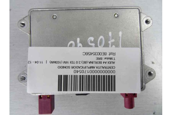 Módulo electrónico, Audi A4 Berlina (8E) 2.0 TDI 16V (103kW) 2007, 8E0035456C