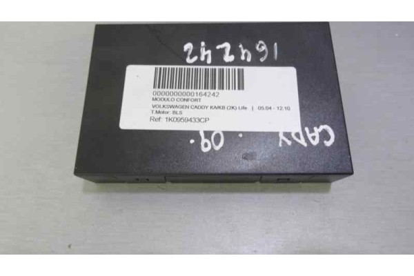 Módulo confort, Volkswagen Caddy (2K)(02.2004) Life 2009, 1K0959433CP