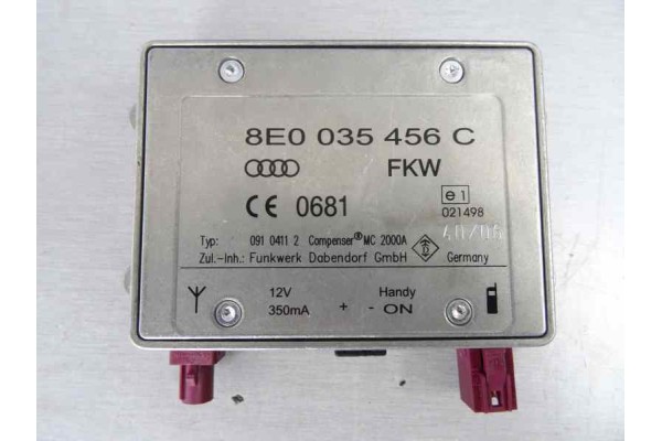 Módulo electrónico, Audi A4 Berlina (8E) 2.0 TDI 16V (103kW) 2007, 8E0035456C