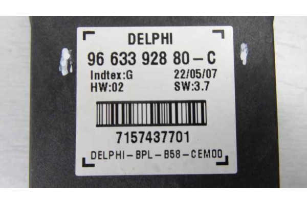Módulo electrónico, Citroen Grand C4 Picasso Exclusive 2007, 9663392880