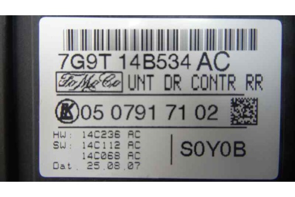 Centralita cierre, Ford Galaxy (CA1) Trend 2007, 7G9T14B534AC