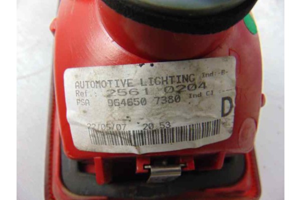 Piloto trasero derecho interior, Peugeot 407 Sw Premium 2004, 9646507380