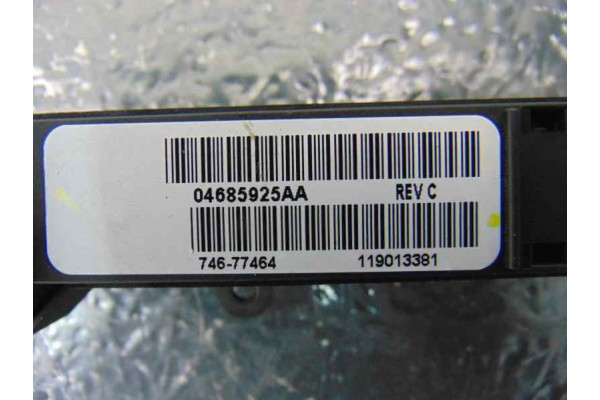 Warning, Chrysler Voyager (Rg) 2.5 CRD Grand Voyager Limited 2001, 04685925AA