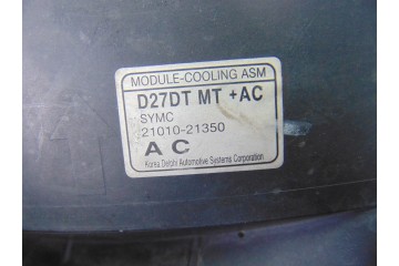 Calandra delantera de radiador, Ssangyong Rodius Xdi Limited 2005, 21010-21350