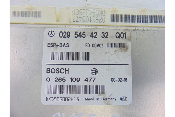 Centralita abs, Mercedes-benz Clase a (Bm 168) 160 (168.033) 2000, 0295454232