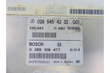Centralita abs, Mercedes-benz Clase a (Bm 168) 160 (168.033) 2000, 0295454232