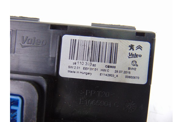 Módulo electrónico, Peugeot 308 Style 2015, 9811039380