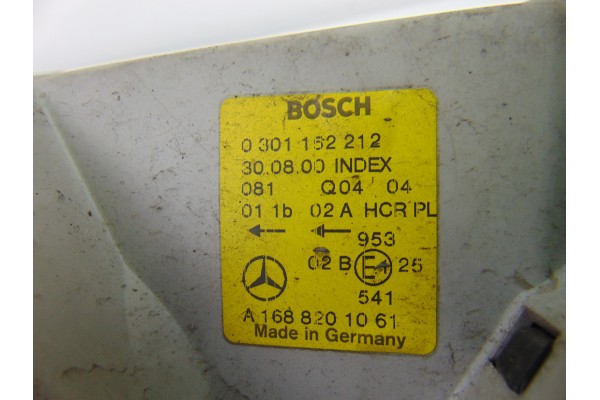 Faro derecho, Mercedes-benz Clase a (Bm 168) 170 Cdi (168.008) 2000, A1688201061