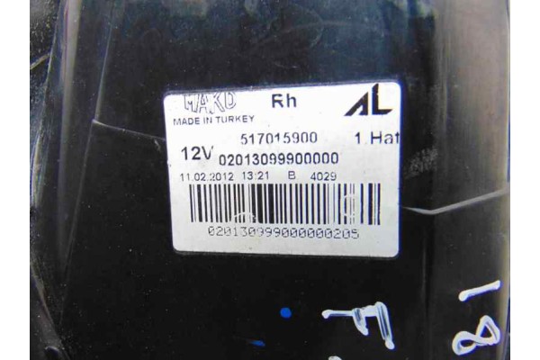 Piloto trasero derecho, Fiat Iii Punto (199) Easy 2012, 517015900