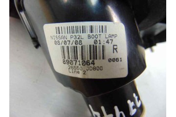 Piloto trasero derecho interior, Nissan Qashqai (J10) Acenta 2008, 26550JD800