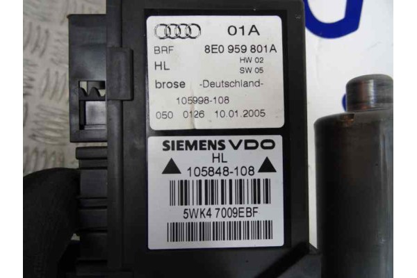 Elevalunas trasero izquierdo, Audi A4 Avant (8E) 3.0 TDI Quattro 2005, 8E0959801A