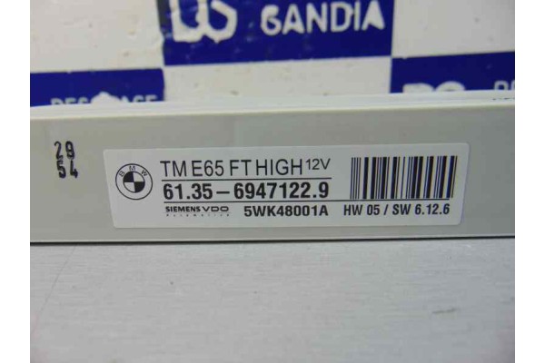 Módulo electrónico, Bmw Serie 7 (E65/E66) 730d 2008, 6947122