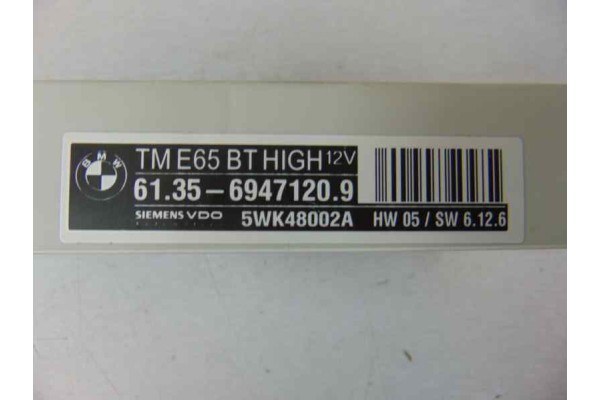 Módulo electrónico, Bmw Serie 7 (E65/E66) 730d 2008, 6947120