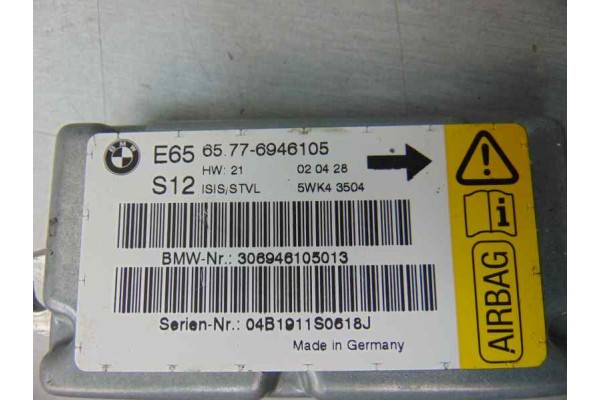 Módulo electrónico, Bmw Serie 7 (E65/E66) 730d 2008, 6946105