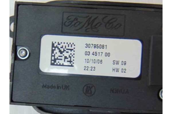 Mando elevalunas delantero izquierdo, Volvo S40 Berlina 1.6 D Kinetic 2006, 30795081