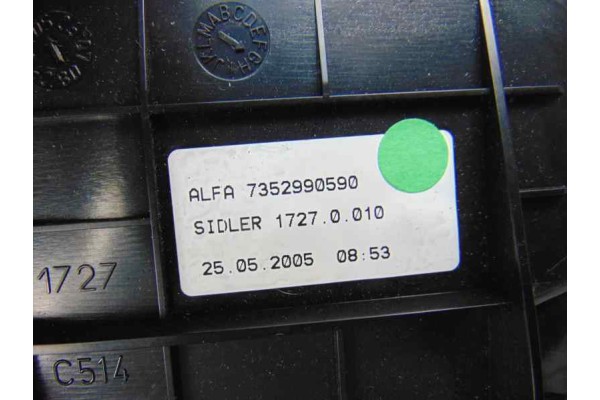 Cenicero, Alfa Romeo Gt (125) 1.9 JTD 16V 150/ Progression 2006, TARJETERO