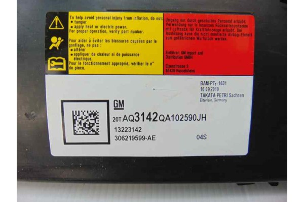 Airbag lateral izquierdo, Opel Insignia Berlina Edition 2010, 13223142