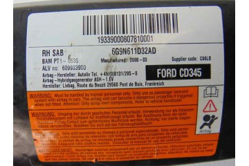 Airbag lateral derecho, Ford Mondeo Sportbreak (CA2) Ambiente 2008, 6G9N611D32AD