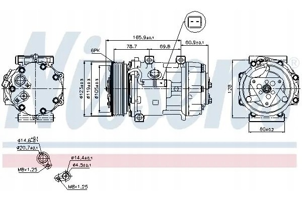 COMPRESSOR AIR CONDITIONING COMPRESSOR 89136 NISSENS Catalog number of the part 89136