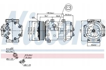 COMPRESSOR AIR CONDITIONING COMPRESSOR 89136 NISSENS Catalog number of the part 89136