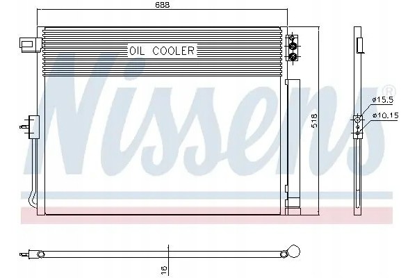 CONDENSER AIR CONDITIONING COOLER 940411 NISSENS Quality of parts according to GVO Q original with factory logo OEM OES