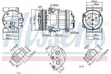 COMPRESSOR AIR CONDITIONING COMPRESSOR 890055 NISSENS Quality of parts according to GVO Q original with factory logo OEM OES