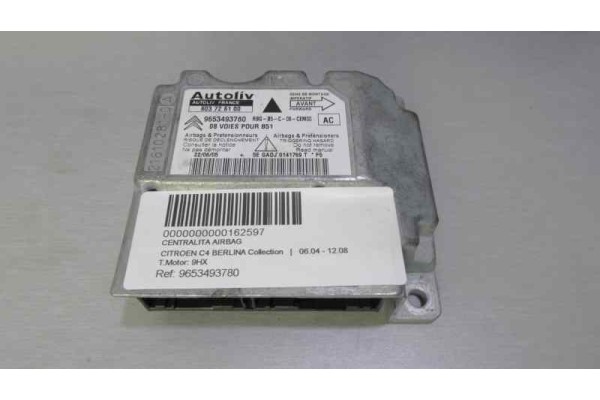 Centralita airbag, Citroen C4 Berlina Collection 2005, 9653493780