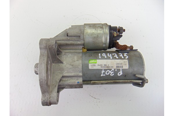 Motor arranque, Peugeot 307 (S1)(04.2001) XR Clim Plus 2004, 9648644680