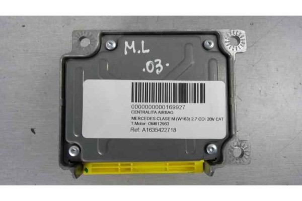 Centralita airbag, Mercedes-benz Clase Ml (Bm 163) * 2002, A1635422718