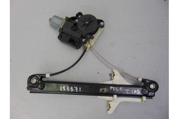 Elevalunas trasero izquierdo, Volkswagen Polo V (6R1) Advance 2012, 6R0959811G