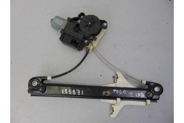 Elevalunas trasero izquierdo, Volkswagen Polo V (6R1) Advance 2012, 6R0959811G