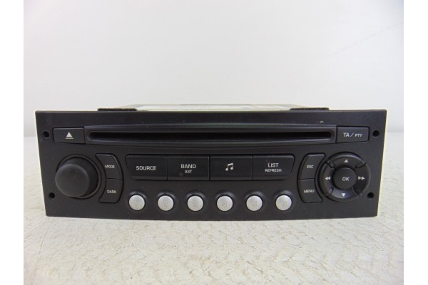 Sistema audio / radio cd, Peugeot 3008 Confort 2009, 9666959577